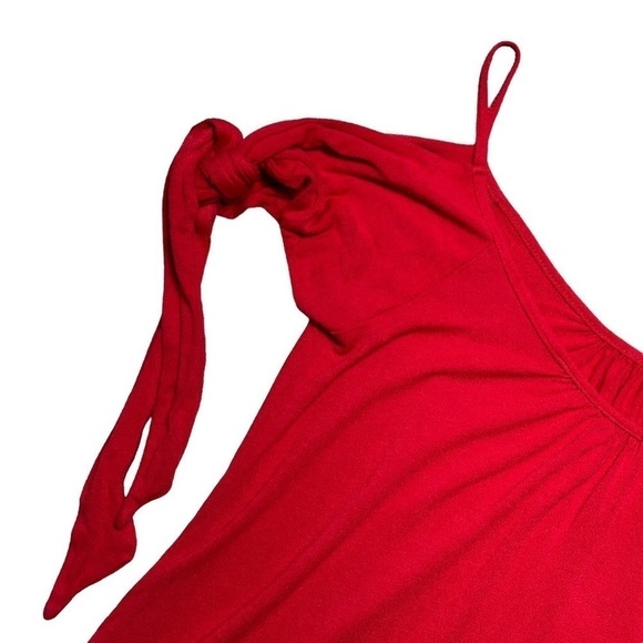 Free People We the Free Red Believe Me Cold Shoulder Blouse US XS - Picture 8 of 9